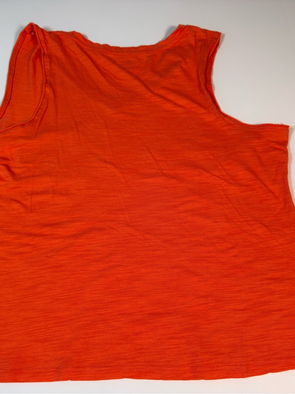 Dept 222 Petite XL Orange V-Neck Pocket Tank Top Cotton Modal